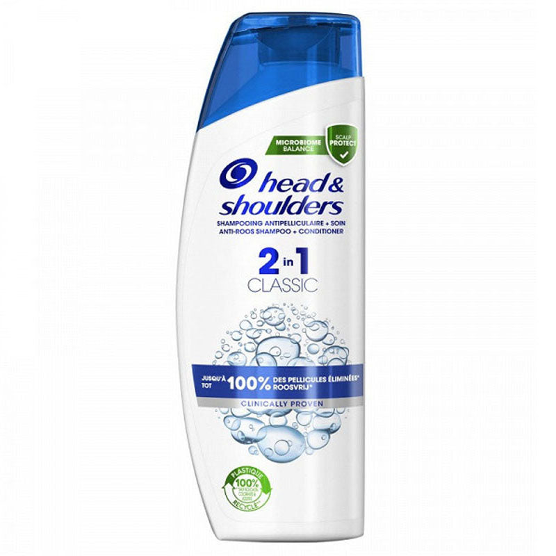 Head & Shoulders<br> <b> Shampoing  2 in1 Classic </b> <br><h5>Shampooing Antipélliculaire -270ml</h5>Origine France <img style="vertical-align: middle;" src="https://bit.ly/3VT5bp1">