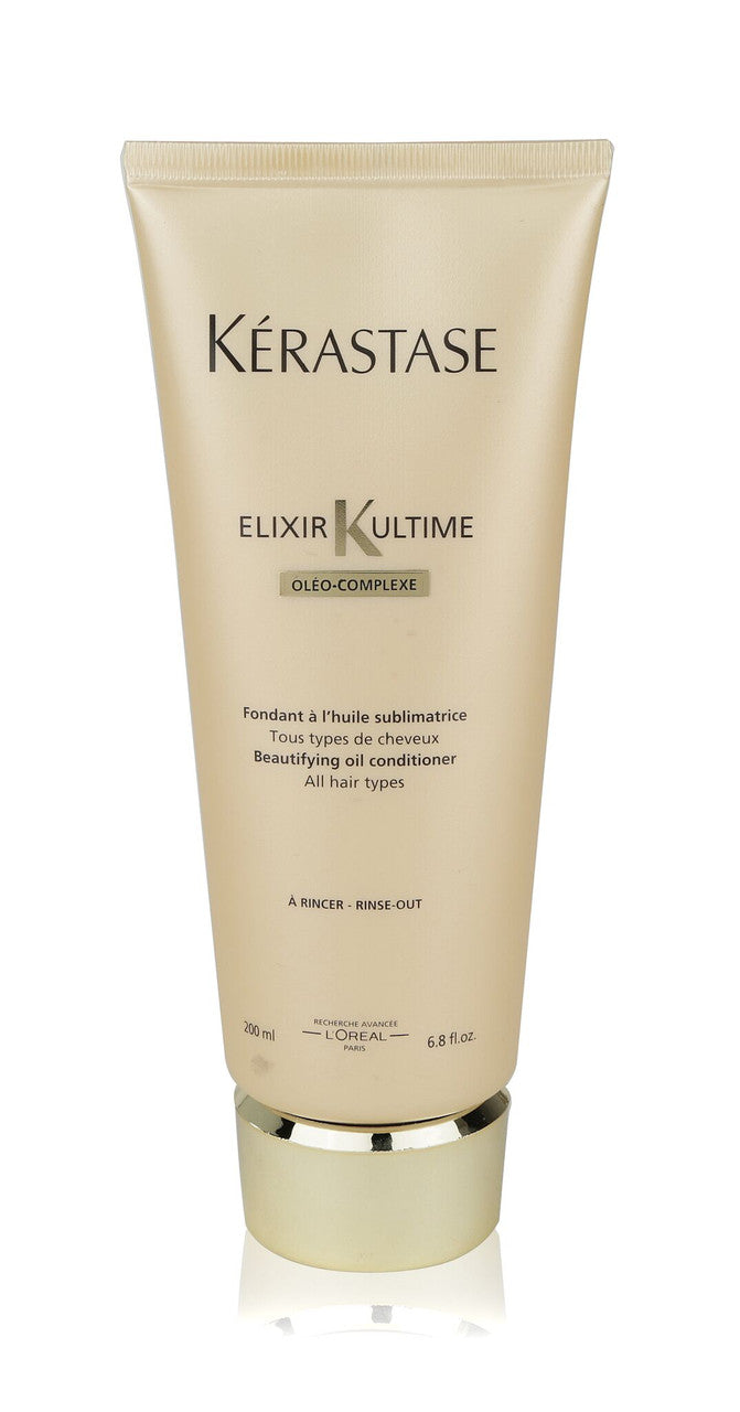 Kérastase <br> <b>ELIXIR ULTIME <br> Oléo complexe</b> <br> <h5>Huile fondante <br> tous types de  cheveux - 200ml </h5>Origine France <img style="vertical-align: middle;" src=" https://bit.ly/3XSoZct">