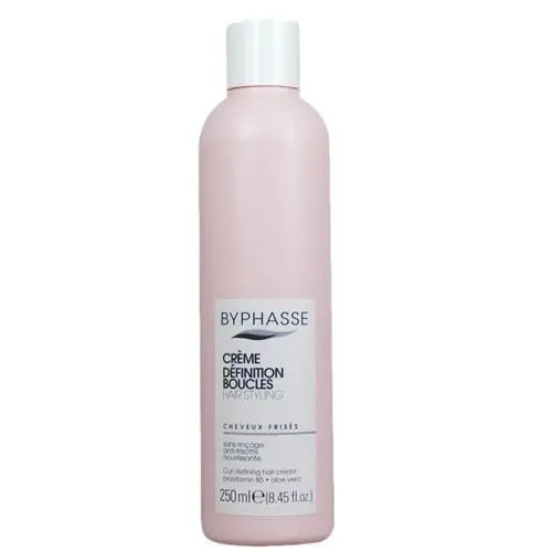 BYPHASSE<br> <b> Crème définition boucles </b><br><h5>Cheveux frisés-250ml</h5>Origine France </h6> <img style="vertical-align: middle;" src=" https://shorturl.at/bDMR9">