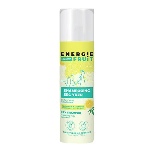 ENERGIE FRUIT<br> <b> Shampoing sec PURIFIANT</b><br><h5>200ml</h5>Origine France </h6> <img style="vertical-align: middle;" src=" https://shorturl.at/bDMR9">