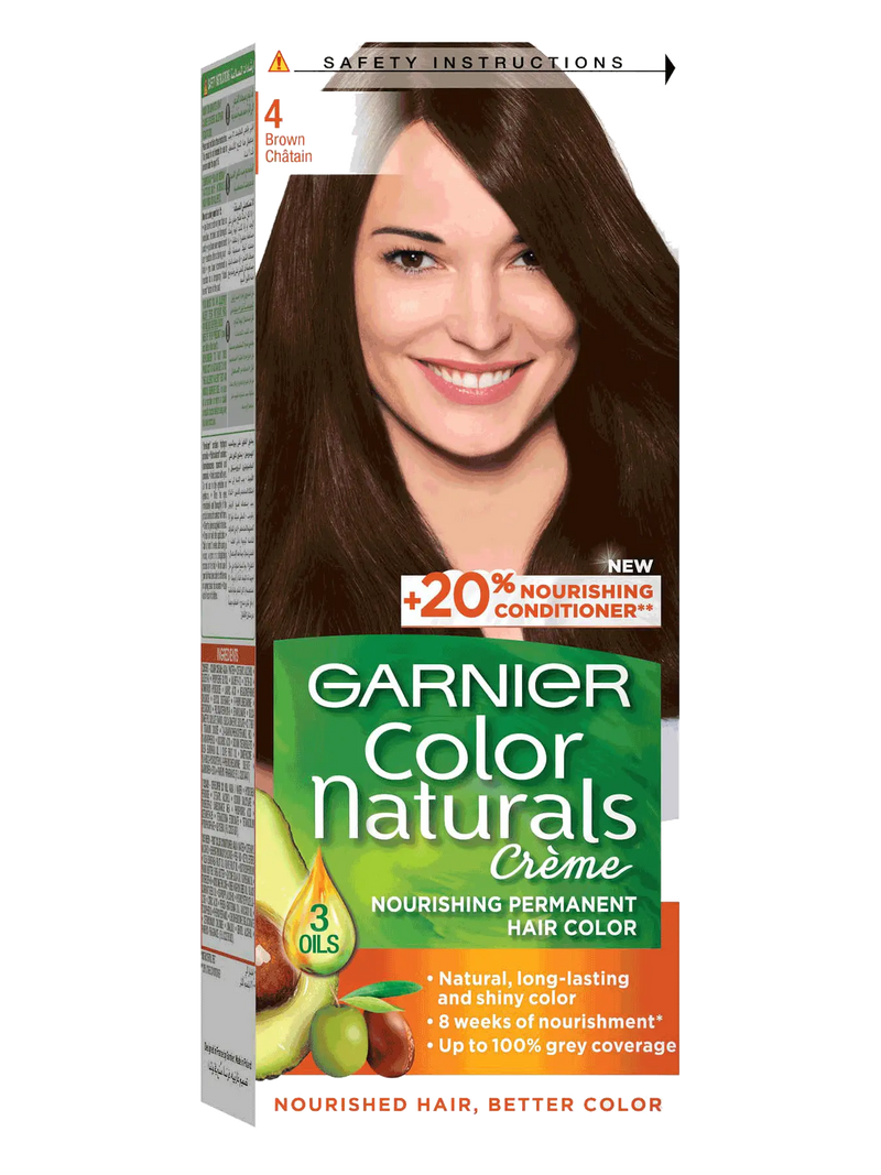 GARNIER<br> <b> 4 Kahve / Châtain</b><br><h5>Coloration cheveux-60/40/12ml</h5>Origine Turquie <img style="vertical-align: middle;" src="https://t.ly/FULqU">