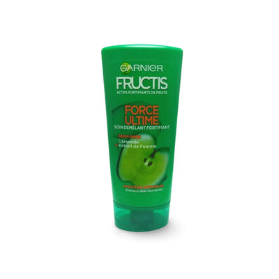 GARNIER<br> <b> FRUCTIS FORCE ULTIME</b><br><h5>Après SHAMPOOING tous type de cheveux - 200ml</h5>Origine France <img style="vertical-align: middle;" src=" https://shorturl.at/bDMR9">