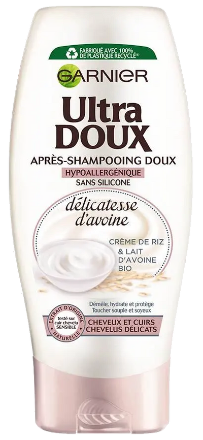 GARNIER Après SHAMPOOING APAISANT, Délicatesse d'avoine crème de riz et lait d'avoine bio - Seven_Dz