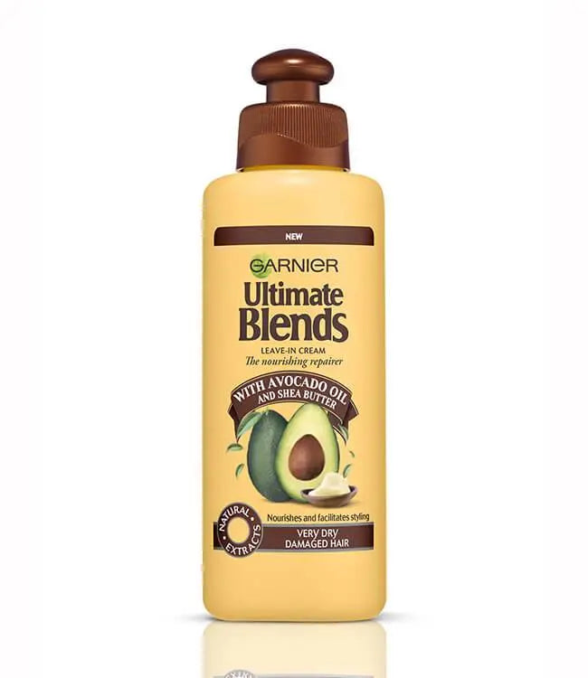 GARNIER<br> <b> ULTIMATE BLENDS AVOCADO OIL</b><br><h5>Crème pour cheveux sec-200ml</h5>Origine France <img style="vertical-align: middle;" src=" https://shorturl.at/bDMR9">