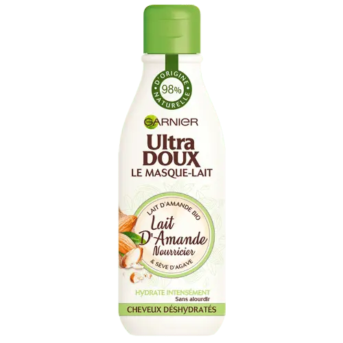 GARNIER<br> <b> ULTRA DOUX</b><br><h5>le masque-lait d&