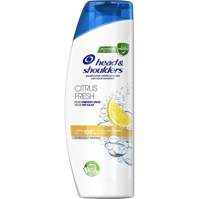 Head & Shoulders<br> <b> Shampooing Antipélliculaire</b><br> Citrus Fresh<br><h5>Tout type de cheveux-285ml</h5>Origine France <img style="vertical-align: middle;" src="https://bit.ly/3VT5bp1">