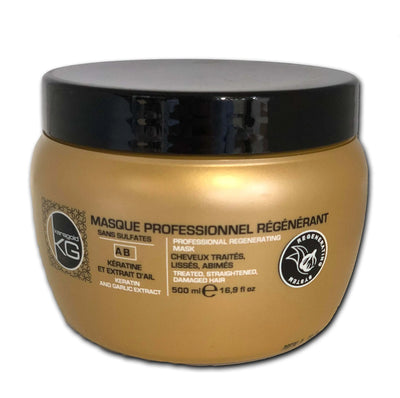 KERAGOLD pro<br> <b> MASQUE PROFESSIONNEL REGENERANT AB</b><br><h5>Masque sans sulfates-Cheveux abimés-500ml</h5>