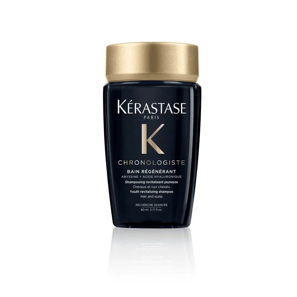 Kérastase <br> <b>CHRONOLOGISTE</b><br>Bain revitalisant<br><h5>Shampooing-80ml</h5>Origine Europe <img style="vertical-align: middle;" src="https://shorturl.at/stvQ3">