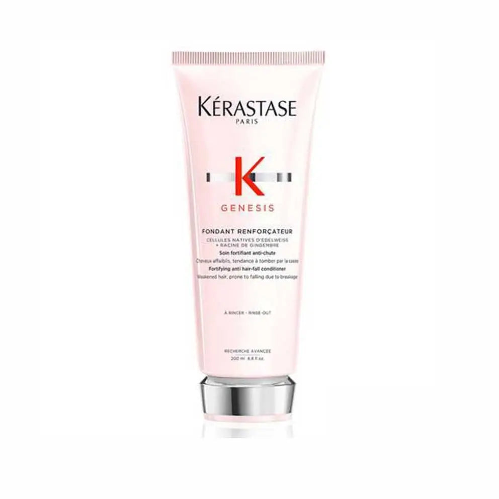 Kérastase <br> <b>GENESIS </b> <br> <h5>Après-shampoing Fondant renforçateur- 200 ml </h5>Origine Europe <img style="vertical-align: middle;" src="https://shorturl.at/stvQ3">