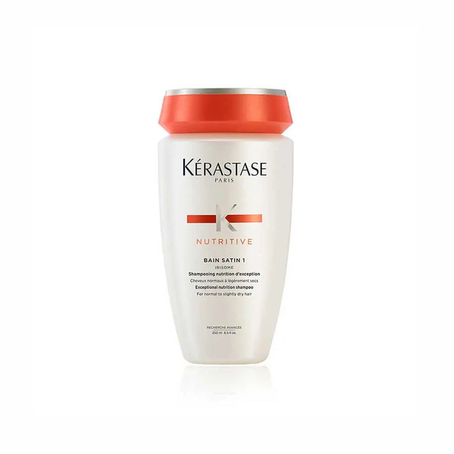 Kérastase <br> <b>NUTRITIVE BAIN SATIN 1</b> <br> <h5>Shampoing cheveux normaux - 250 ml </h5>Origine Europe <img style="vertical-align: middle;" src="https://shorturl.at/stvQ3">