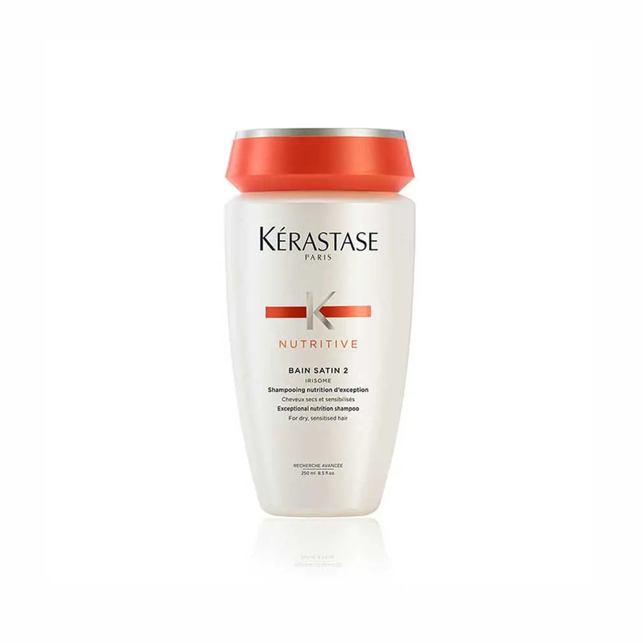 Kérastase <br> <b>NUTRITIVE BAIN SATIN 2</b> <br> <h5>Shampoing cheveux secs - 250 ml </h5>Origine Europe <img style="vertical-align: middle;" src="https://shorturl.at/stvQ3">