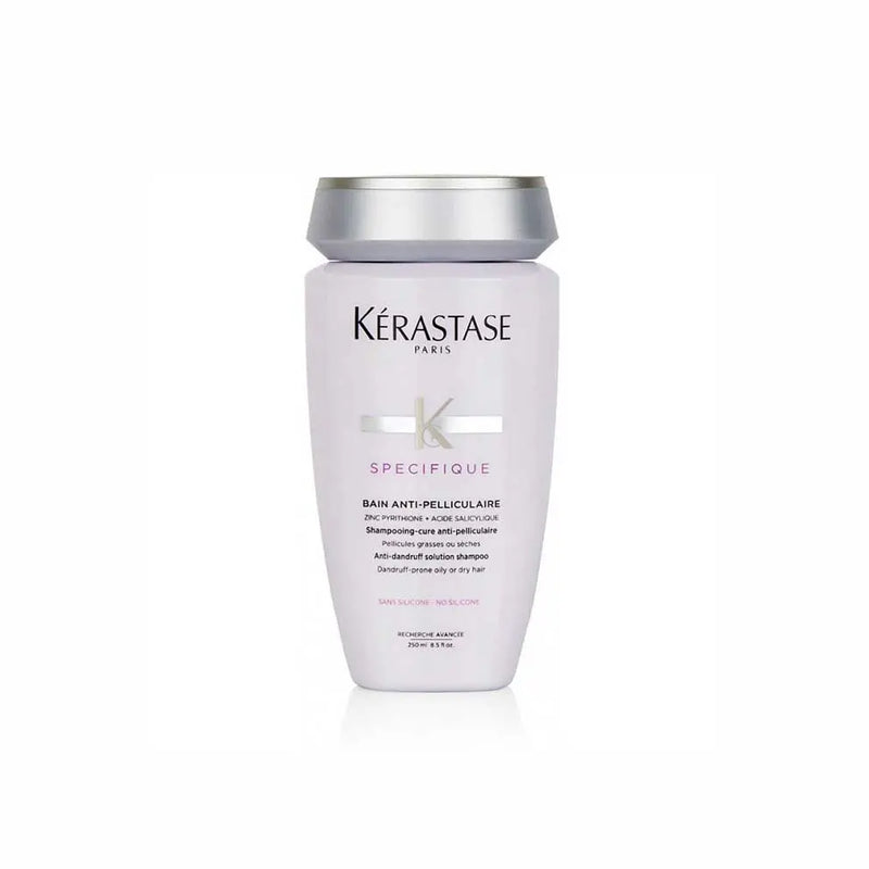 Kérastase <br> <b>SPECIFIQUE BAIN ANTI-PELLICULAIRE</b> <br> <h5>Shampoing anti pelliculaire - 250 ml </h5>Origine Europe <img style="vertical-align: middle;" src="https://shorturl.at/stvQ3">