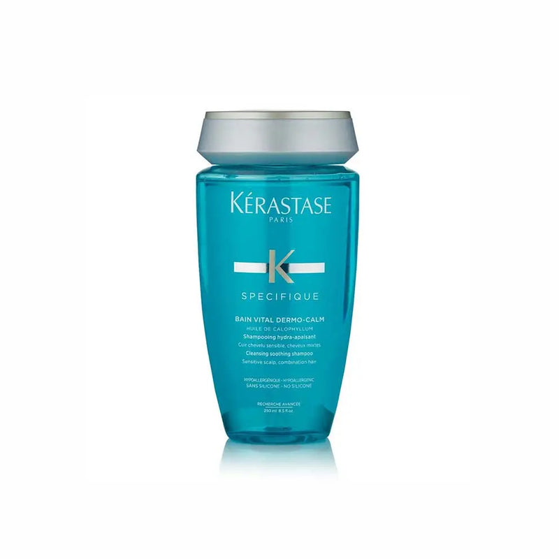 Kérastase <br> <b>SPECIFIQUE BAIN VITAL DERMO-CALM</b> <br> <h5>Shampoing cheveux mixtes - 250 ml </h5>Origine Europe <img style="vertical-align: middle;" src="https://shorturl.at/stvQ3">