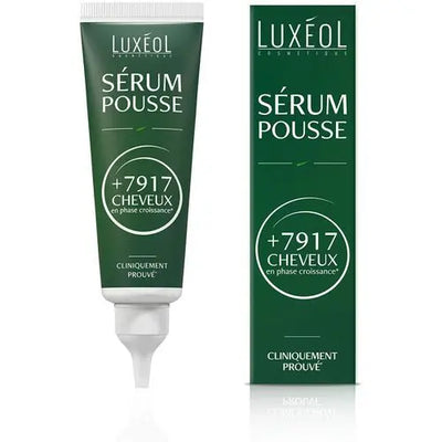 LUXEOL<br> <b> Sérum pousse</b><br>50ml</h5>Origine France <img style="vertical-align: middle;" src=" https://shorturl.at/bDMR9">