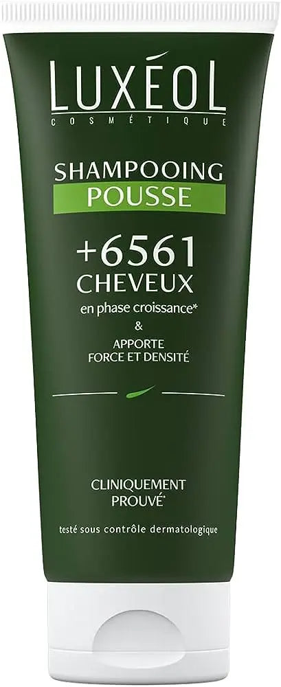 LUXEOL<br> <b> Shampooing Pousse</b><br>200ml</h5>Origine France <img style="vertical-align: middle;" src=" https://shorturl.at/bDMR9">