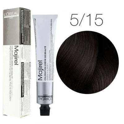 L’OREAL PROFESSIONNEL<br> <b><h5> Majirel 5,15 Châtain clair doré</b><br>50ml</h5>Origine France <img style="vertical-align: middle;" src=" https://shorturl.at/bDMR9">