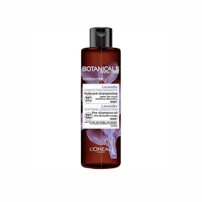 L'Oréal Paris <br> <b>BOTANICALS LAVENDIN </b> <br> <h5>Huile pré-shampoing cuir chevelus délicat - 150 ml </h5>Origine Europe <img style="vertical-align: middle;" src="https://shorturl.at/stvQ3">