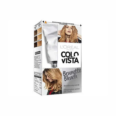 L'Oréal Paris<br><b>COLOVISTA Brunette Bleach</b><br><h5>Après-Décoloration activée par l'huile </h5>Origine France <img style="vertical-align: middle;" src=" https://shorturl.at/bDMR9">