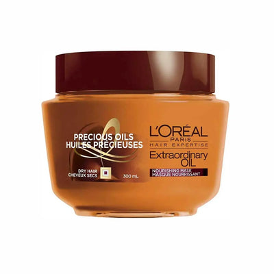 L'Oréal Paris<br><b>ELSEVE HUILE EXTRAORDINAIRE</b><br><h5>Masque Cheveux très secs- 300 ml</h5>Origine France </h6> <img style="vertical-align: middle;" src=" https://shorturl.at/bDMR9">