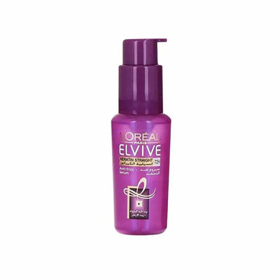 L'Oréal Paris <br> <b>ELVIVE keratin straight</b> <br> <h5>Sérum cheveux normaux à secs - 50 ml </h5>Origine France <img style="vertical-align: middle;" src=" https://shorturl.at/bDMR9">