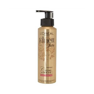 L'Oréal Paris <br> <b>Elnett Satin</b> <br> <h5>Créme de mousse - 200 ml </h5>Origine France <img style="vertical-align: middle;" src=" https://shorturl.at/bDMR9">