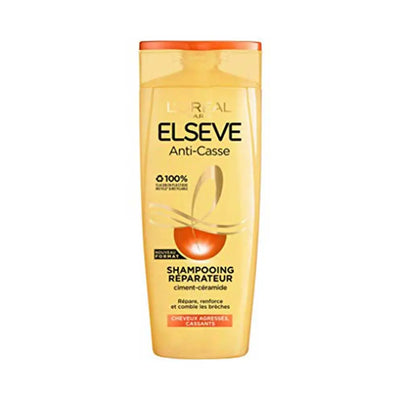 L'Oréal Paris <br> <b>Elseve Anti-Casse</b> <br> <h5>Shampoing Réparateur pour Cheveux Agressés</h5>