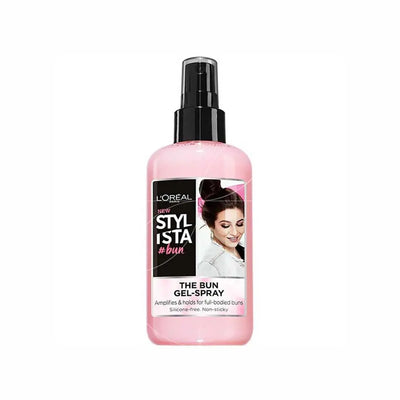 L'Oréal Paris<br><b>STYLISTA BUN </b><br><h5>THE BUN GEL- SPRAY bun - 200 ml <h5>Origine France <img style="vertical-align: middle;" src=" https://shorturl.at/bDMR9">