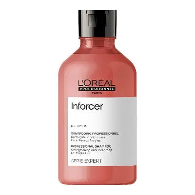 L'Oréal Professionnel <br><b>Série Expert Inforcer</b><br><h5>Shampoing Anti-Casse Cheveux Colorés - 300 ml</h5>Origine France <img style="vertical-align: middle;" src=" https://shorturl.at/bDMR9">