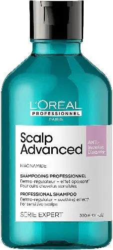 L'Oréal Professionnel <br><b> série expert Scalp Advanced NIACINAMIDE</b><br><h5> Shampoing Dermo- Régulateur Cuir Chevelu Sensible - 300 ml</h5>Origine France <img style="vertical-align: middle;" src=" https://shorturl.at/bDMR9">