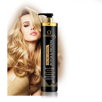 OMEGA 3 <br> <b> OMEGA 3 (1L) PROTEIN HAIR SHAMPOO</b><br><h5>shampooing-1000ml</h5>Origine Turquie </h6> <img style="vertical-align: middle;" src=" https://shorturl.at/cyMX1">