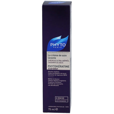 PHYTO Paris<br> <b> PHYTO CREME DE SOIN PHYTOKERATINE 75ML</b><br><h5>Crème-Cheveux Secs-75ml</h5>Origine France </h6> <img style="vertical-align: middle;" src=" https://shorturl.at/bDMR9">