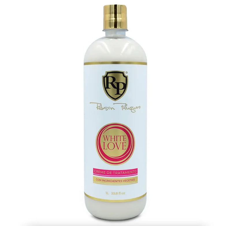 ROBSON PELUGUERO RP<br> <b> WHITE LOVE CREME DE TRATAMENTO</b><br><h5>tous les types de cheveux-1000l</h5>Origine Turquie </h6> <img style="vertical-align: middle;" src=" https://shorturl.at/cyMX1">