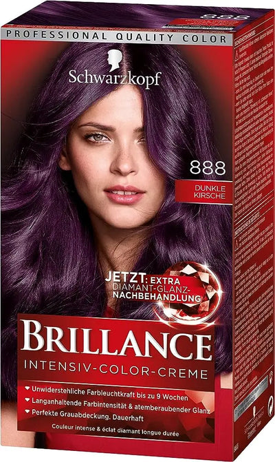 SCHWARZKOPF<br> <b> BRILLANCE 888 DUNKLE KIRSCHE</b><br><h5>Coloration-cheveux fins-60ml</h5>Origine France </h6> <img style="vertical-align: middle;" src=" https://shorturl.at/bDMR9">