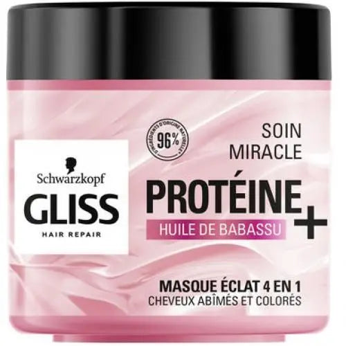 SCHWARZKOPF<br> <b> GLISS PROTEINE + HUILE PERE (turque)</b><br><h5>Masque-cheveux humides-400ml</h5>