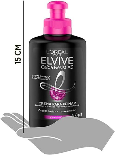 L'Oréal Paris <br> <b>ELVIVE  CAIDA RESIST X3</b> <br> <h5>Crème coiffante - 300 ml </h5>Origine France <img style="vertical-align: middle;" src=" https://shorturl.at/bDMR9">