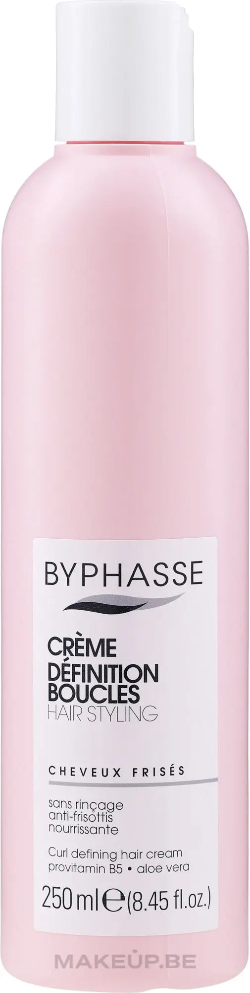 BYPHASSE<br> <b> Crème définition boucles </b><br><h5>Cheveux frisés-250ml</h5>Origine France </h6> <img style="vertical-align: middle;" src=" https://shorturl.at/bDMR9">