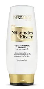 DESSANGE<br> <b> Nahrendes Elixier</b><br><h5>shampooing-Cheveux Secs-200ml</h5>Origine France </h6> <img style="vertical-align: middle;" src=" https://shorturl.at/bDMR9">