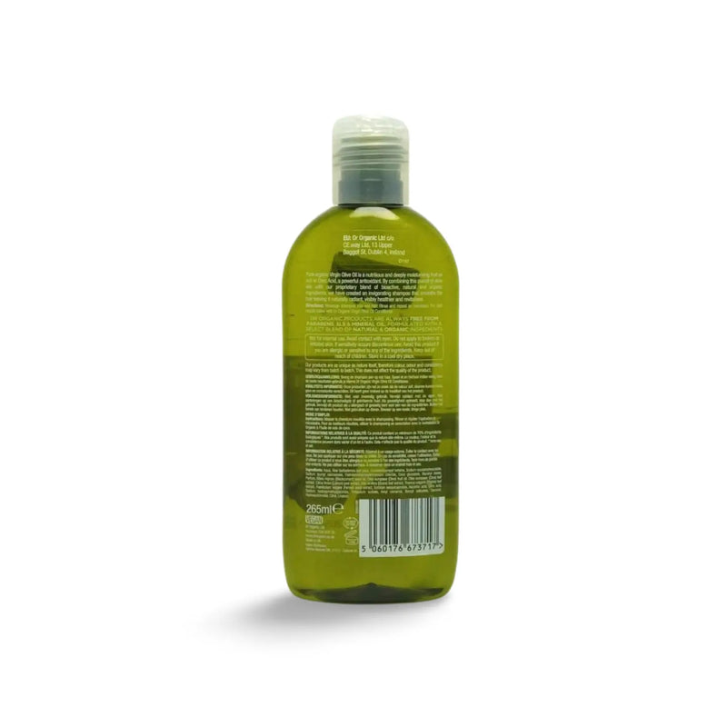 Dr.organic<br> <b> Virgin Olive Oil Shampoo</b><br><h5>tous types de cheveux-265ml</h5>Origine Angleterre <img style="vertical-align: middle;" src=" https://shorturl.at/qvUZ6">