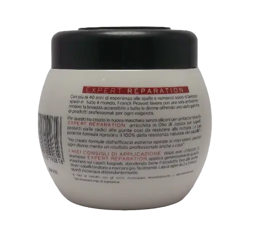 FRANCK PROVOST<br> <b>EXPERT REPARTION masque professionnel à l'huile de jojoba</b><br><h5> cheveux endommagés - 400ml</h5>Origine France <img style="vertical-align: middle;" src=" https://shorturl.at/bDMR9">