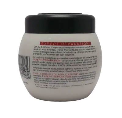 FRANCK PROVOST<br> <b>EXPERT REPARTION masque professionnel à l'huile de jojoba</b><br><h5> cheveux endommagés - 400ml</h5>Origine France <img style="vertical-align: middle;" src=" https://shorturl.at/bDMR9">