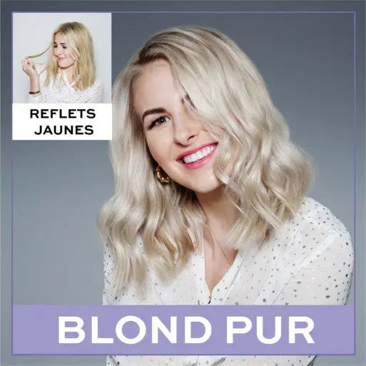 JOHN FRIEDA<br> <b> Shampooing Ultra Violet</b><br> pour blondes correcteur couleur<br><h5>Shampooing-cheveux blonds-250ml</h5>Origine France <img style="vertical-align: middle;" src="https://bit.ly/3VT5bp1">