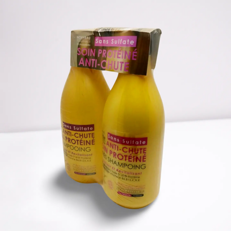 KHALIL COSMETIQUE<br> <b>SOIN PROTENIE ANTI-CHUTE </b><br><h5>PACK DUO-500ml</h5>