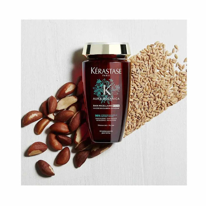 Kérastase <br> <b>AURA BOTANICA BAIN MICELLAIRE riche</b> <br> <h5>Shampoing cheveux secs - 250 ml </h5>Origine France <img style="vertical-align: middle;" src="https://bit.ly/3VT5bp1">