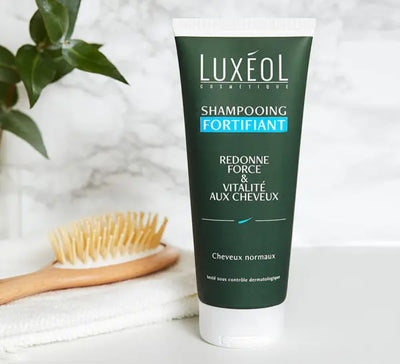 LUXEOL<br> <b> Shampooing Fortifiant</b><br>200ml</h5>Origine France <img style="vertical-align: middle;" src=" https://shorturl.at/bDMR9">