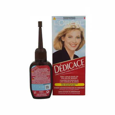 L'Oréal Paris <br> <b>Dédicace crème fluide</b> <br> <h5>Crème de couleur lisse - 35 ml </h5>Origine France </h6> <img style="vertical-align: middle;" src=" https://shorturl.at/bDMR9">