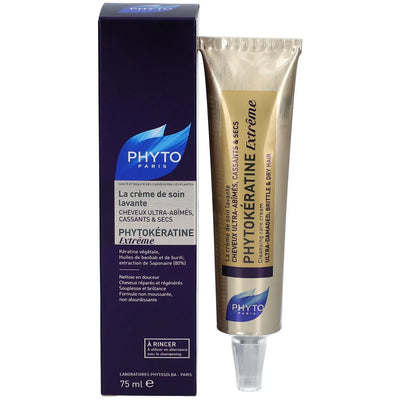 PHYTO Paris<br> <b> PHYTO CREME DE SOIN PHYTOKERATINE 75ML</b><br><h5>Crème-Cheveux Secs-75ml</h5>Origine France </h6> <img style="vertical-align: middle;" src=" https://shorturl.at/bDMR9">