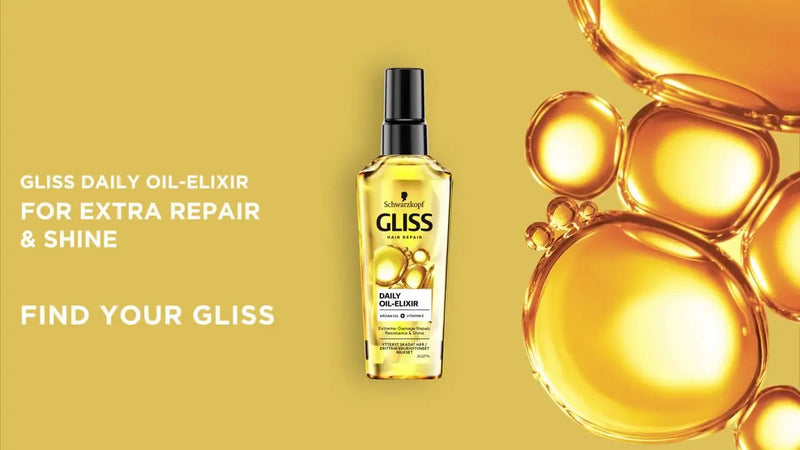 SCHWARZKOPF<br> <b> GLISS DAILY OIL ELIXIR</b><br><h5>Huile-Cheveux Secs-75ml</h5>ORIGINE Turquie <img style="vertical-align: middle;" src=" https://shorturl.at/afl23">