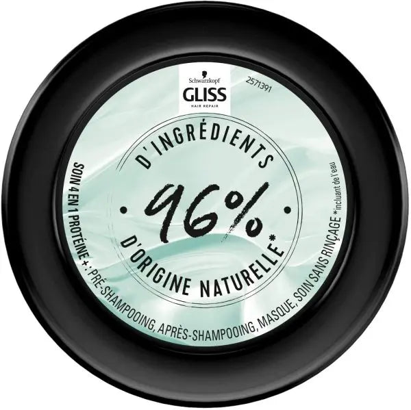 SCHWARZKOPF<br> <b> GLISS PROTEINE + BEURRE DE cacao</b><br><h5>Masque-cheveux humides-400ml</h5>