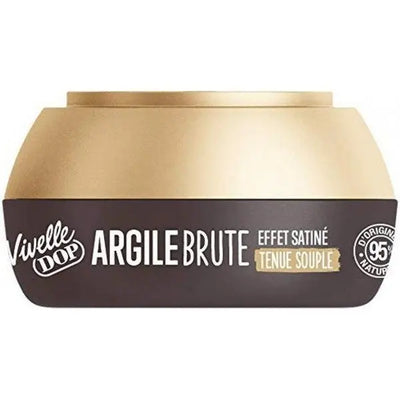 VIVELLE DOP<br> <b> ARGILE BRUTE effet satiné TENUE SOUPLE</b><br><h5>CIRE COIFFANTE--80ml</h5>Origine France </h6> <img style="vertical-align: middle;" src=" https://shorturl.at/bDMR9">