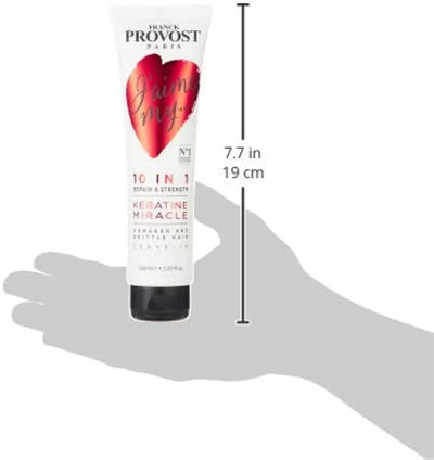 FRANCK PROVOST<br> <b> 10 In 1 Keratine Miracle</b><br><h5>shampooing pour tous les types de cheveux-150ml</h5>Origine France <img style="vertical-align: middle;" src=" https://shorturl.at/bDMR9">